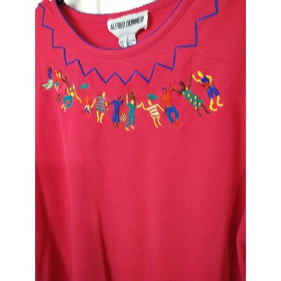 $ Alfred Dunner Pink Short Sleeve Women's S Side Slit Pullover Casual Vacation - Picture 3 of 7